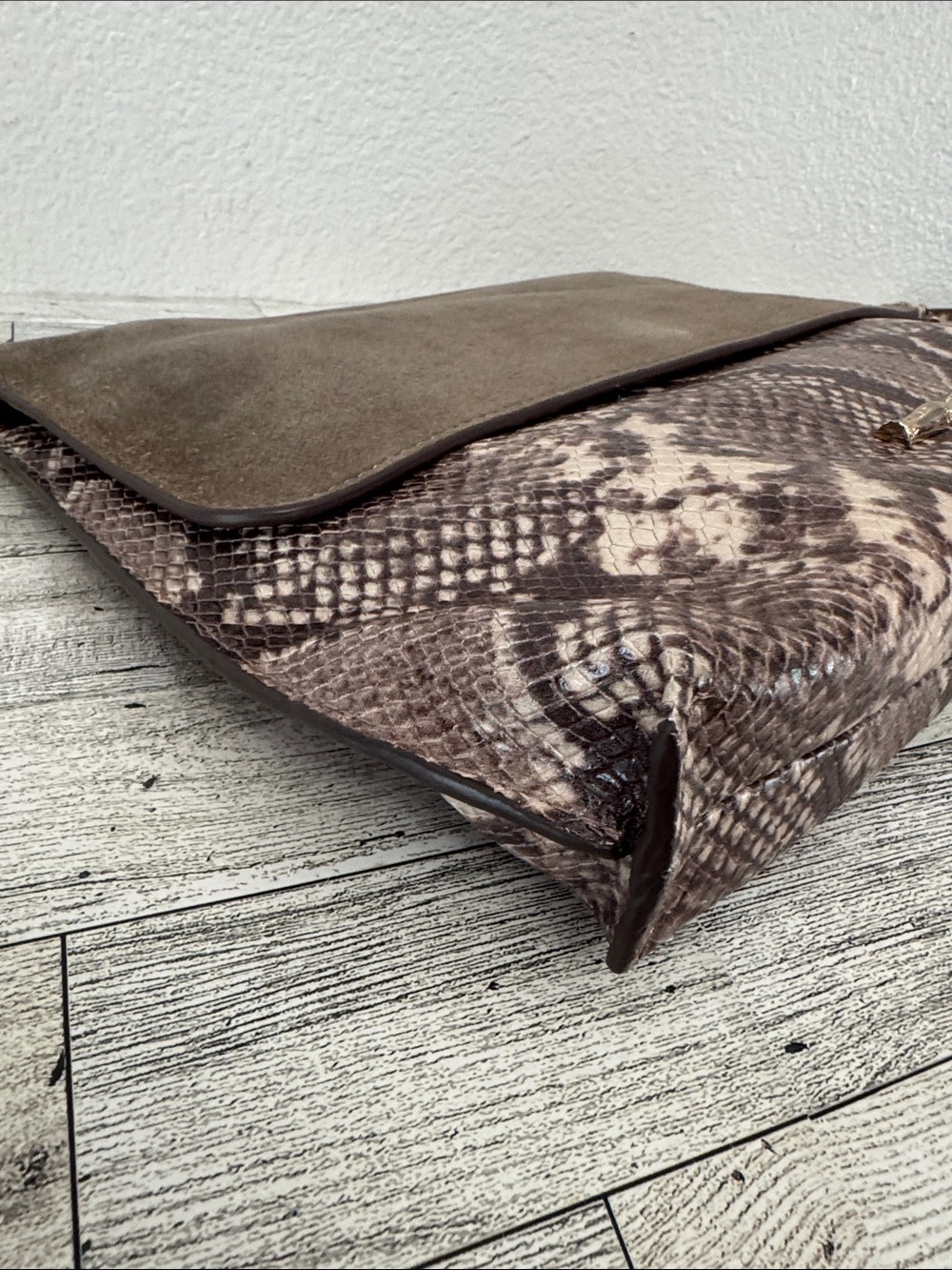 Elaine Turner Jax Leather Snake Print Bag NWT - Picture 3 of 11